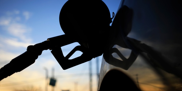 A fuel pump at a gas station in Louisville, Ky., on Jan. 29, 2021.