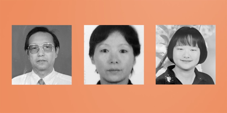 Image: Hongsheng Leng, wife Aihua Shen, daughter Ling Leng