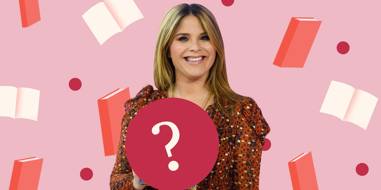 GIF Illustration of Jenna Bush Hager behind a moving question mark