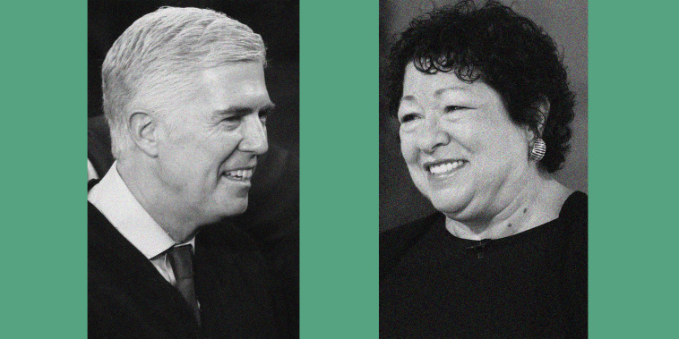 Neil Gorsuch and Sonia Sotomayor are pushing back on the notion that she asked him to wear a mask while the justices are seated in the courtroom hearing oral argument. Not true, they both say.