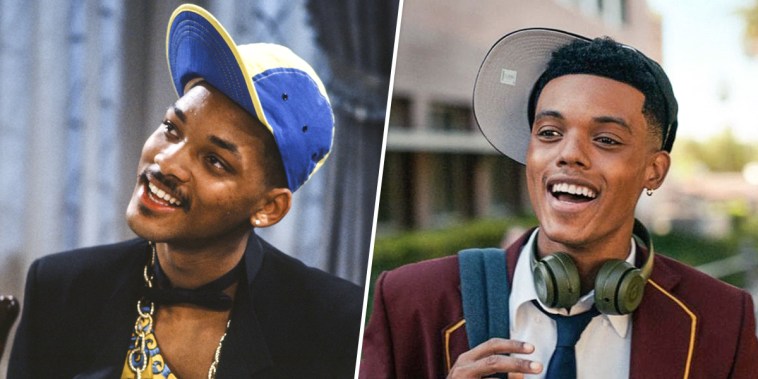 Will Smith in \"The Fresh Prince of Bel-Air\" and Jabari Banks in \"Bel-Air.\"