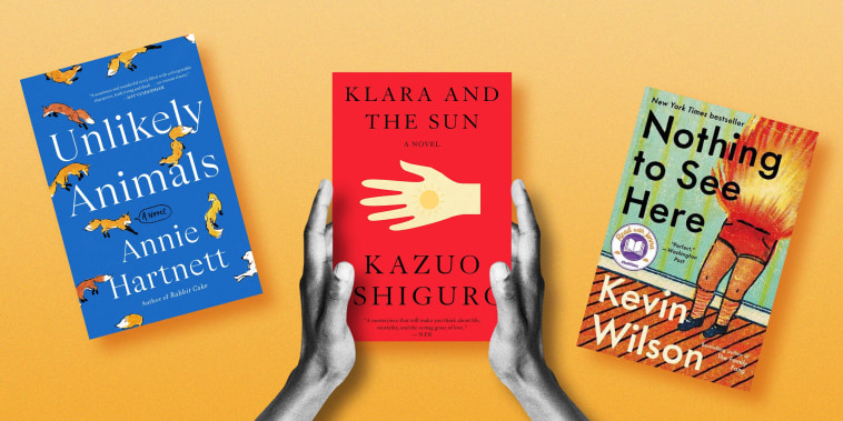 Illustration of hands holding three books