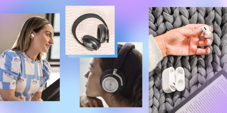 Four different versions of headphones