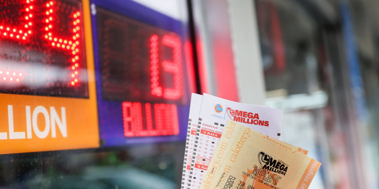 Mega Millions lottery tickets at a store in San Mateo, Calif., on Jan, 12, 2023.