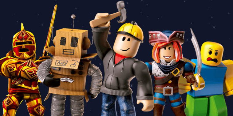 Characters from the gaming platform Roblox