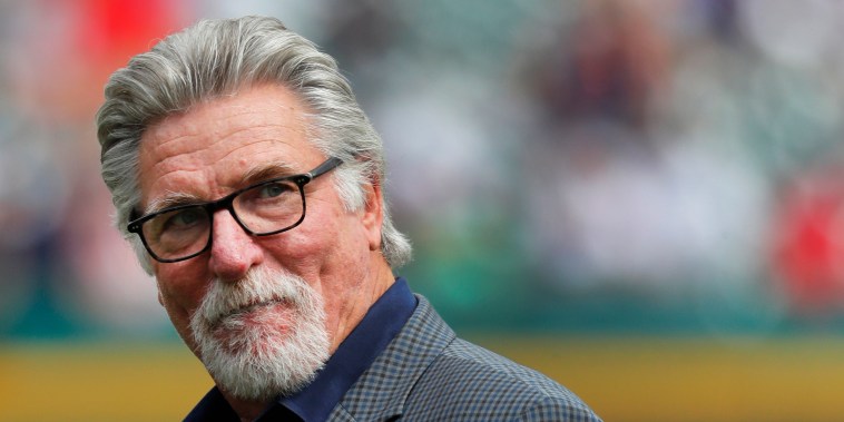 Former Detroit Tigers pitcher Jack Morris watches a baseball game between the Tigers and the Chicago White Sox in Detroit on June 3, 2017.