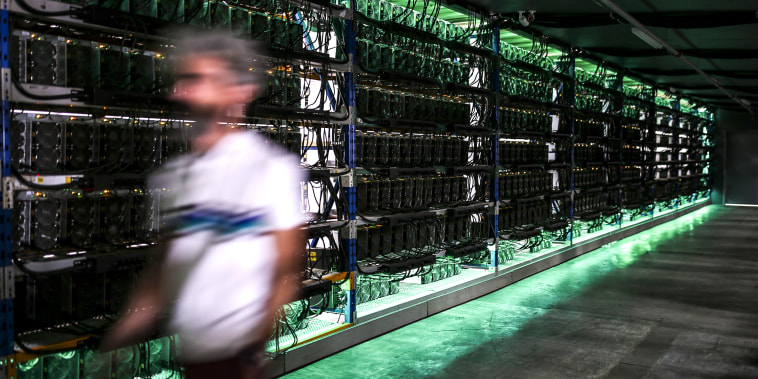 Bitcoin mining machines in Joliette, Quebec, Canada, on Sept. 10, 2021.