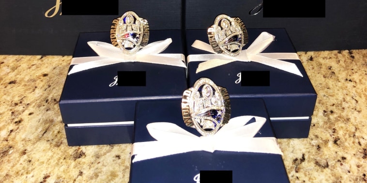 The “family and friends” Super Bowl rings – engraved with Tom Brady’s last name -- obtained and sold by Scott Spina.