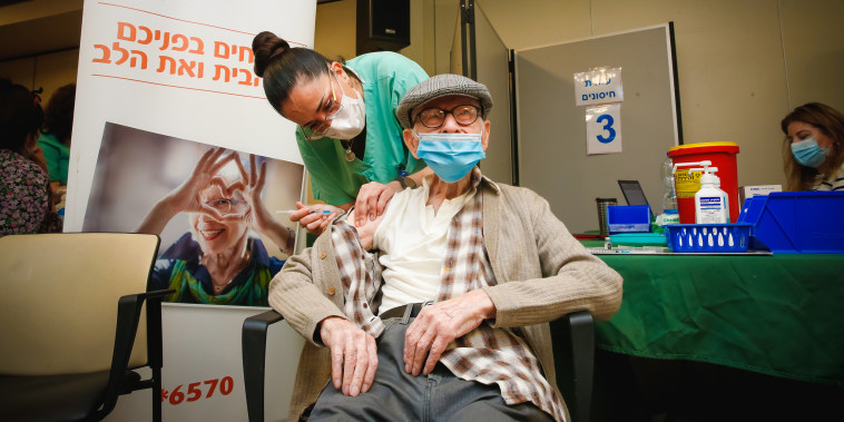 Covid-19 vaccination at elderly homes in Israel