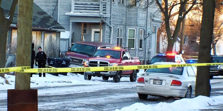 Five people were found dead after a shooting at a home in Milwaukee on Jan. 23, 2022.