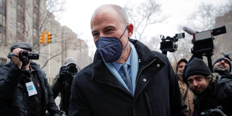Former attorney Michael Avenatti arrives for his criminal trial at the United States Courthouse in New York on Jan. 24, 2022.