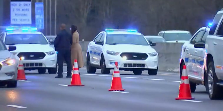Police investigate an officer involved shooting along I-65 in Tennessee.