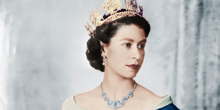 Queen Elizabeth II on April 15, 1952, to mark her accession and coronation.