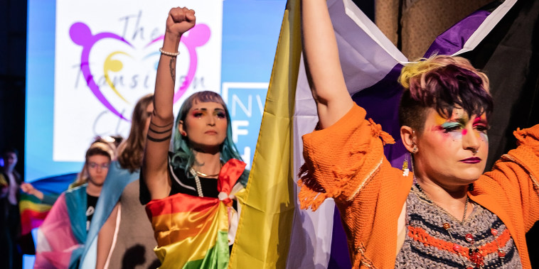 13 trans models opened Northwest Arkansas Fashion Week with clothes selected from Arkansas advocacy group the Transition Closet.