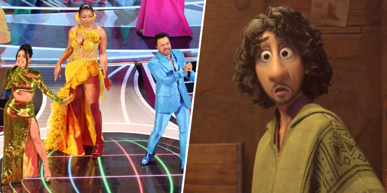 The performance of We Dont Talk About Bruno from Encanto  with  Becky G, Megan Thee Stallion, and Luis Fonsi  during the show  at the 94th Academy Awards at the Dolby Theatre at Ovation Hollywood on March 27, 2022.