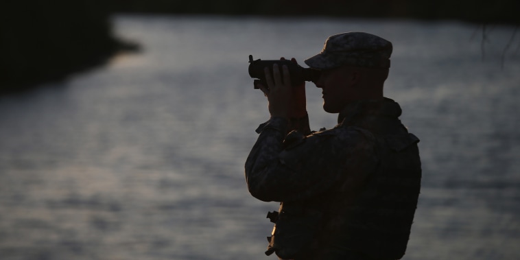 Texas National Guard Monitors U.S. Mexico Border