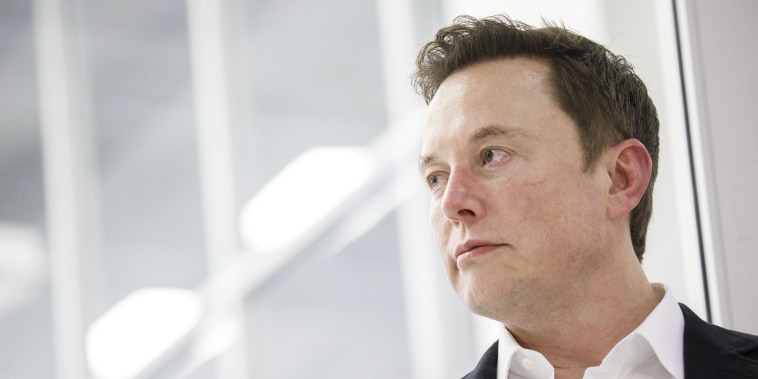 Image: Elon Musk during an event at SpaceX headquarters in Hawthorne, Calif., on Oct. 10, 2019.