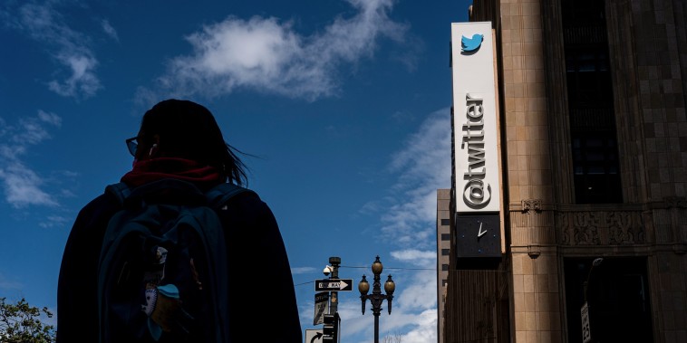 Twitter headquarters in San Francisco on April 21, 2022.
