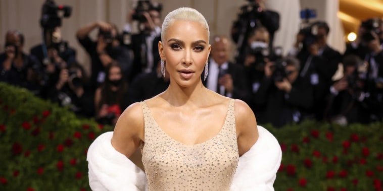 Kim Kardashian attends The 2022 Met Gala Celebrating "In America: An Anthology of Fashion" at The Metropolitan Museum of Art on May 2, 2022 in New York.