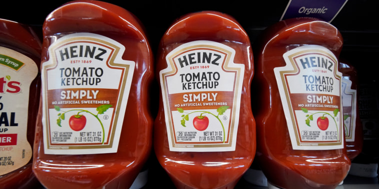 Bottles of Heinz Ketchup