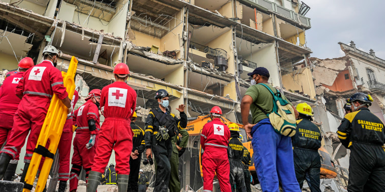 The site Hotel Saratoga explosion