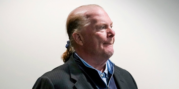 Celebrity chef Mario Batali arrives at Boston Municipal Court for the first day his trial on May 9, 2022, in Boston.