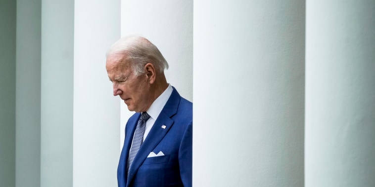 President Joe Biden arrives to speak in the Rose Garden of the White House on May 13, 2022.