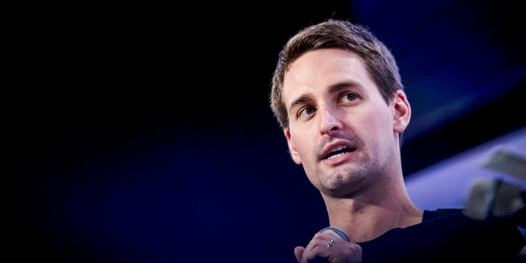 Evan Spiegel, co-founder and chief executive officer of Snap Inc., speaks during TechCrunch Disrupt 2019 in San Francisco on Oct. 4, 2019.