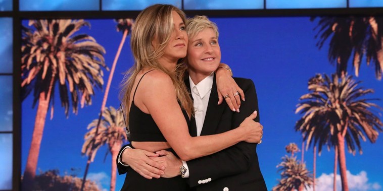Jennifer Aniston and Ellen DeGeneres on the final episode of 'Ellen.'