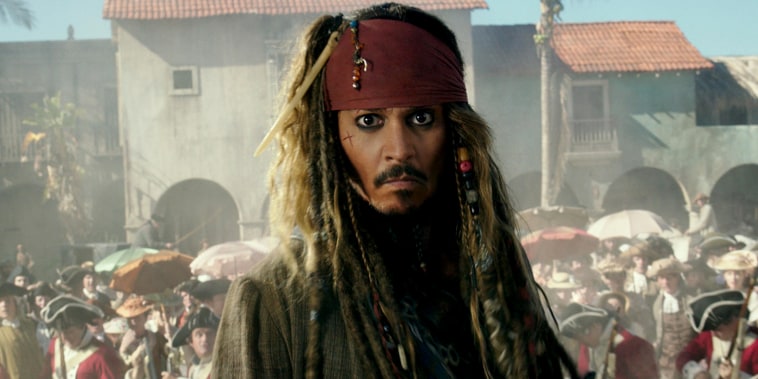 Johnny Depp is Jack Sparrow in Pirates of the Caribbean, 2017.