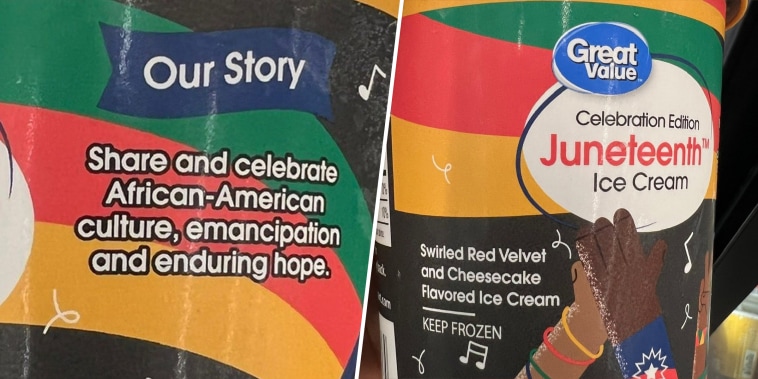 Darian Alexis McNeal shared the image of Walmart's Juneteenth-themed ice cream which went viral on Sunday.