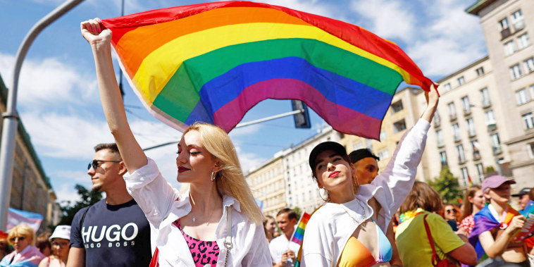 Participants of the WarsawPride and KyivPride parade