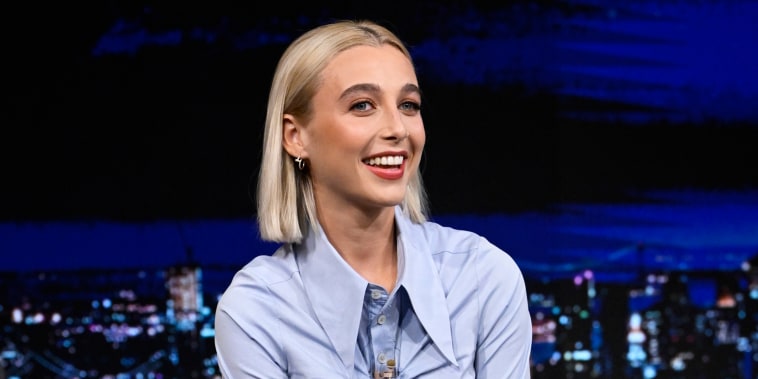 THE TONIGHT SHOW STARRING JIMMY FALLON -- Episode 1676 -- Pictured: YouTube personality Emma Chamberlain arrives to her interview on Wednesday, June 22, 2022 -- (Photo by: Todd Owyoung/NBC/NBCU Photo Bank via Getty Images)