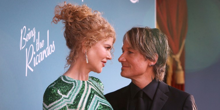 Nicole Kidman and Keith Urban attend the Australian premiere of Being The Ricardos at the Hayden Orpheum Picture Palace on December 15, 2021 in Sydney, Australia.