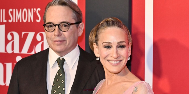 NEW YORK, NEW YORK - MARCH 28: Matthew Broderick and Sarah Jessica Parker attend "Plaza Suite" Opening Night on March 28, 2022 in New York City. (Photo by Roy Rochlin/Getty Images)