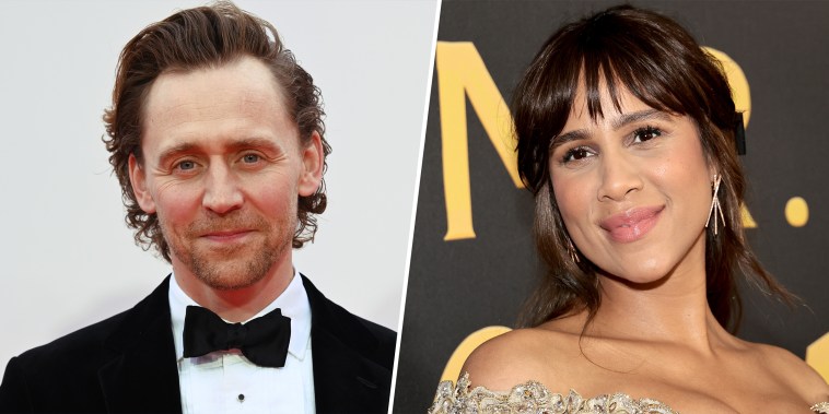 LEFT: LONDON, ENGLAND - MARCH 13:  Tom Hiddleston attends the EE British Academy Film Awards 2022 at Royal Albert Hall on March 13, 2022 in London, England. (Photo by Dave J Hogan/Getty Images)

RIGHT: NEW YORK, NEW YORK - JUNE 29: Zawe Ashton attends "Mr. Malcolm's List" New York Premiere at DGA Theater on June 29, 2022 in New York City. (Photo by Jamie McCarthy/WireImage)