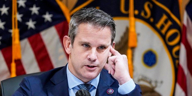 Rep. Adam Kinzinger, R-Ill., speaks as the House select committee investigating the Jan. 6 attack on the U.S. Capitol continues to reveal its findings of a year-long investigation on June 23, 2022.