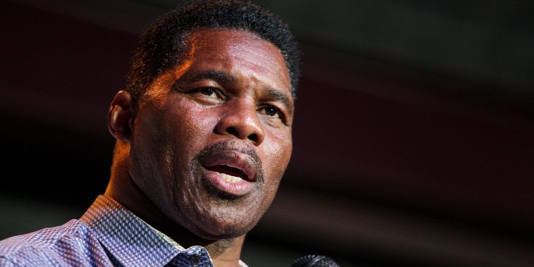 Herschel Walker speaks at a primary watch party on May 23, 2022, in Athens, Ga.
