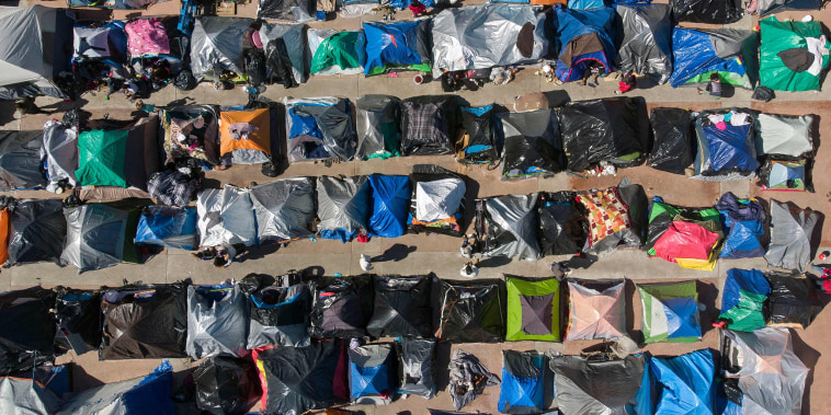 Image: Migrant camp in Mexico