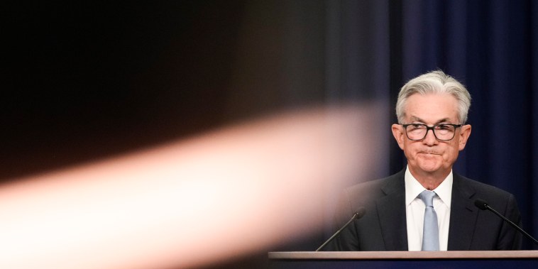Image: U.S. Federal Reserve Board Chairman Jerome Powell speaks during a news conference at the Federal Reserve on June 15, 2022 in Washington, D.C.