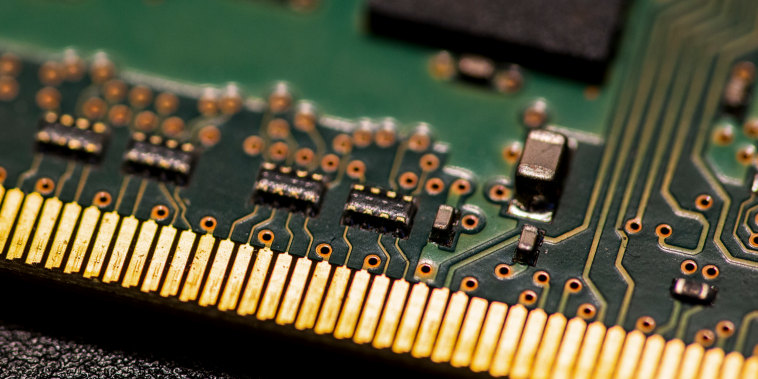 Image: Chips are seen on a notebook's RAM on January 27, 2022 in Berlin.