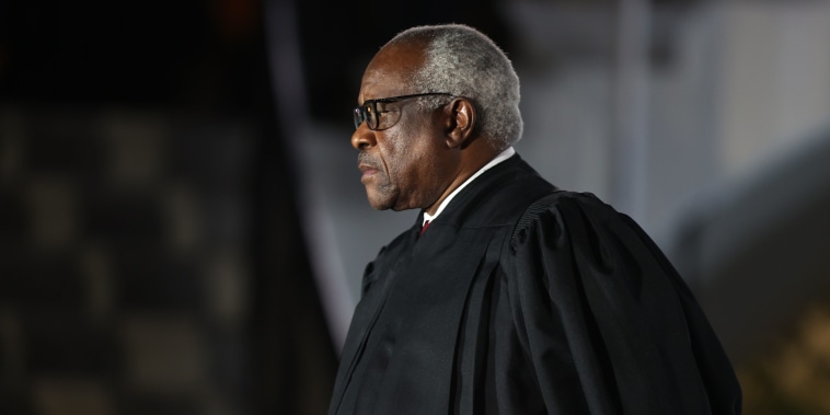 Image: Supreme Court Justice Clarence Thomas attends the swearing-in ceremony for Amy Coney Barrett on October 26, 2020 in Washington, D.C.