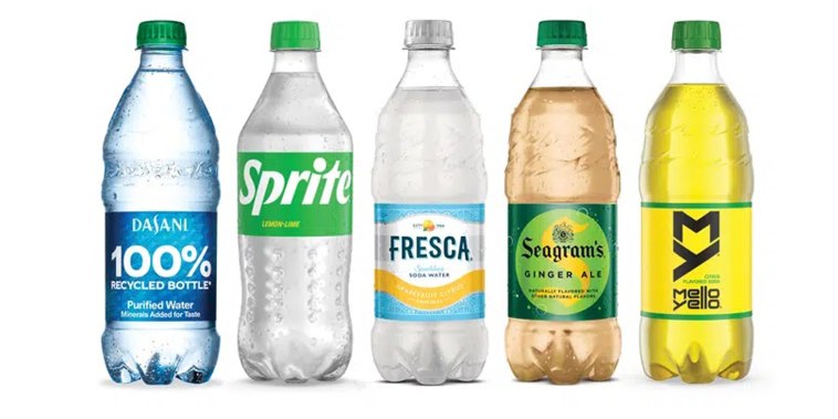 Dasani and Sprite clear bottle design