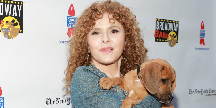 Bernadette Peters attends 2022 Broadway Barks at Shubert Alley on July 09, 2022 in New York City.