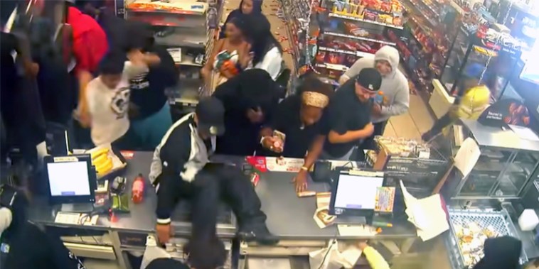 Flash mob at a 7-Eleven on Aug. 15, 2022.