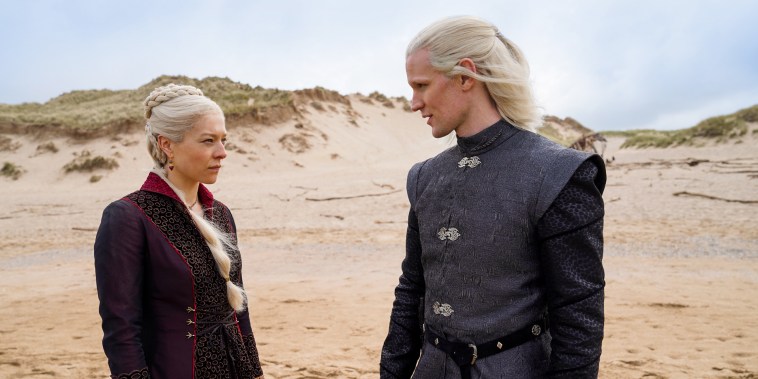 Emma D’Arcy stars as Princess Rhaenyra Targaryen and Matt Smith as Prince Daemon Targaryen in HBO's "House of the Dragon."