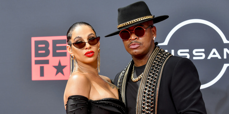 Crystal Smith and Ne-Yo attend the 2022 BET Awards at Microsoft Theater on June 26, in Los Angeles.
