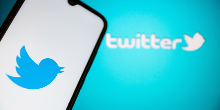 In this photo illustration a Twitter logo seen displayed on a smartphone screen with Twitter logo in the background in Athens, Greece on July 11, 2022. (Photo by Nikolas Kokovlis/NurPhoto via Getty Images)