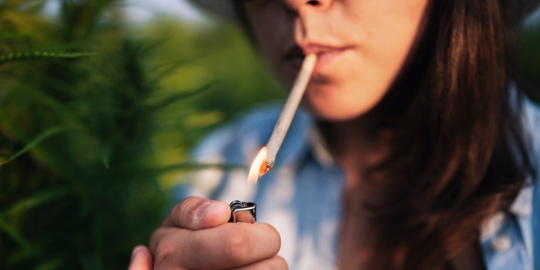 Woman Smoking Marijuana