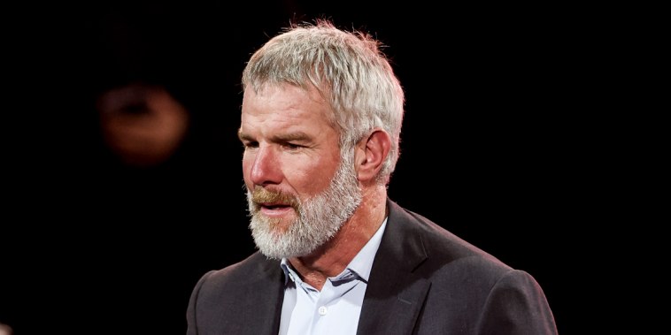 Brett Favre presents at the NFL Honors show on Feb. 10, 2022, in Inglewood, Calif.